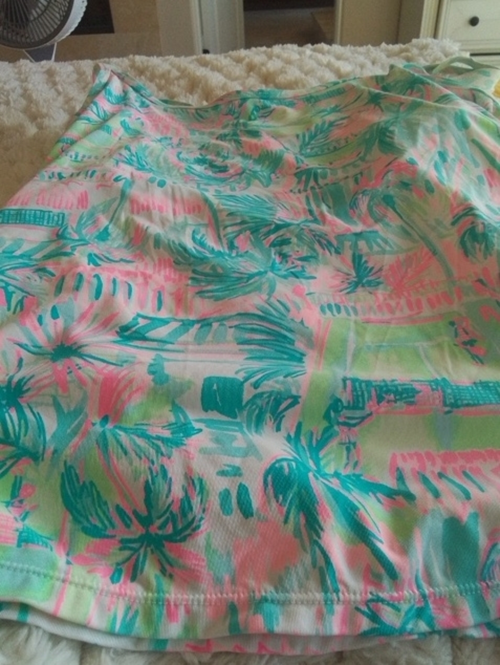 Tropical Print Lilly Pulizer Top in Teal & Pink